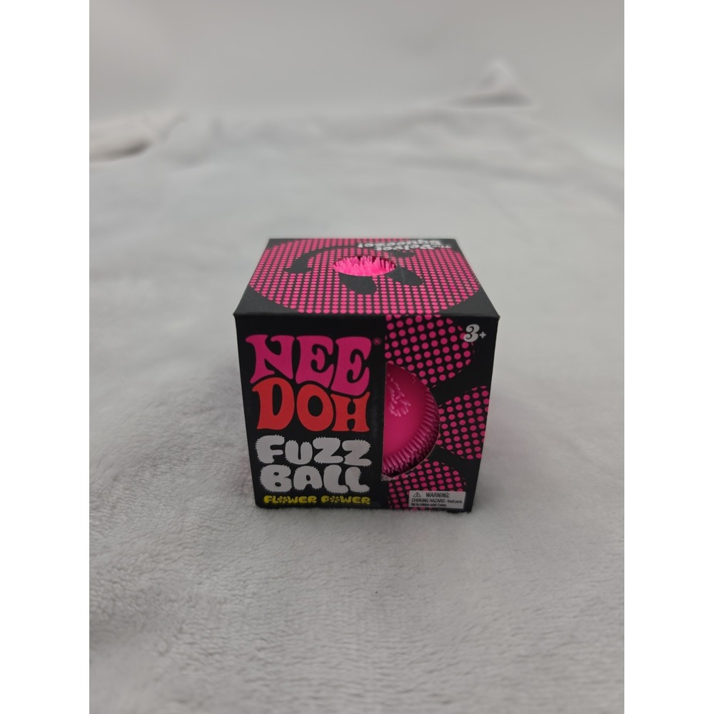 HOT PINK Needoh FUZZ BALL Nee Doh Squish Stress Ball NEE-DOH Fuzzball